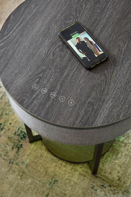 A4000641 Accent Table with Speaker & LED