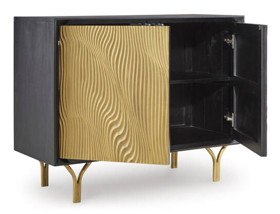 A4000654 Black & Gold Accent Cabinet