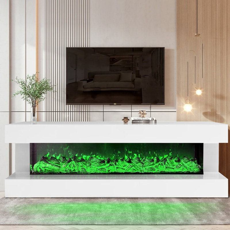 A85 TV Stand with Fireplace