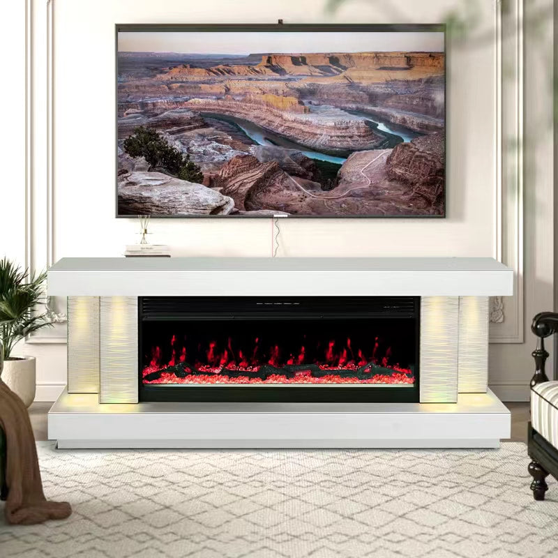 A91 TV Stand with Fireplace