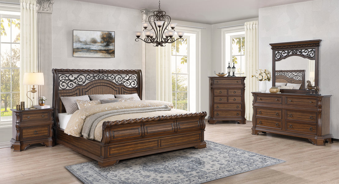 5pcs B7000 Wood Bedroom Set