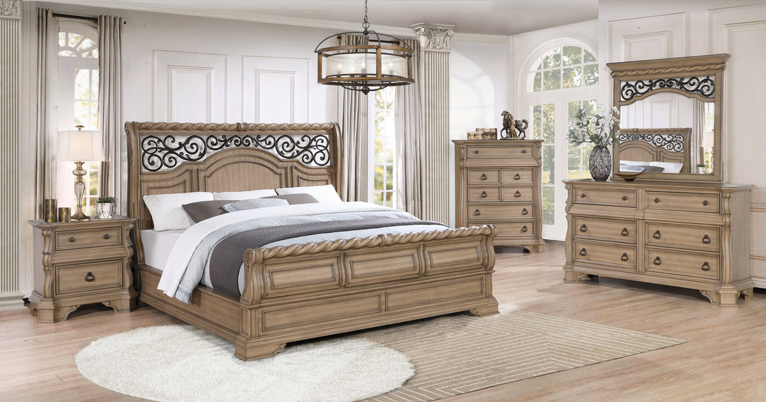 5pcs B7010 Wood Bedroom Set