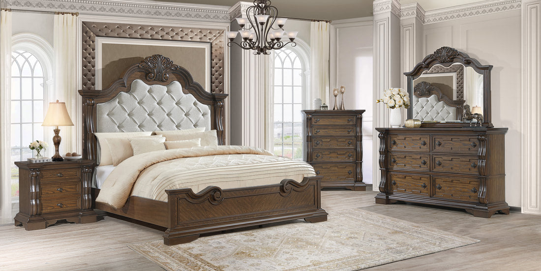 5pcs B9000 Wood Bedroom Set