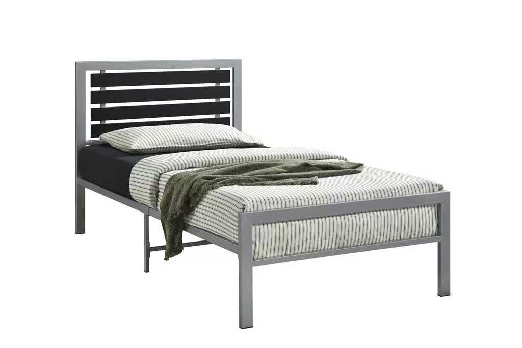 BM20 Grey Metal Twin Platform Bed