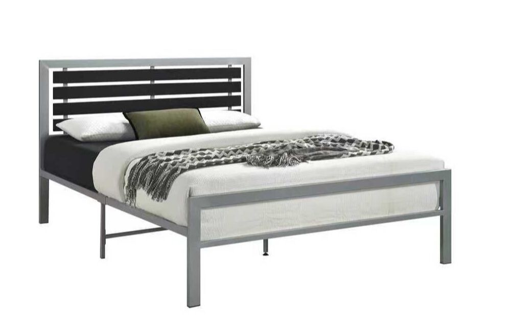BM21 Grey Metal Full Platform Bed