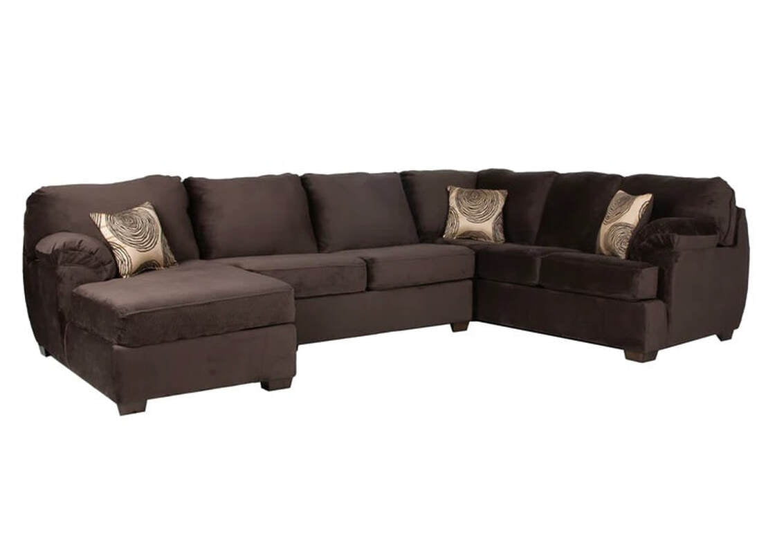 Chocolate Brown Fabric Sectional