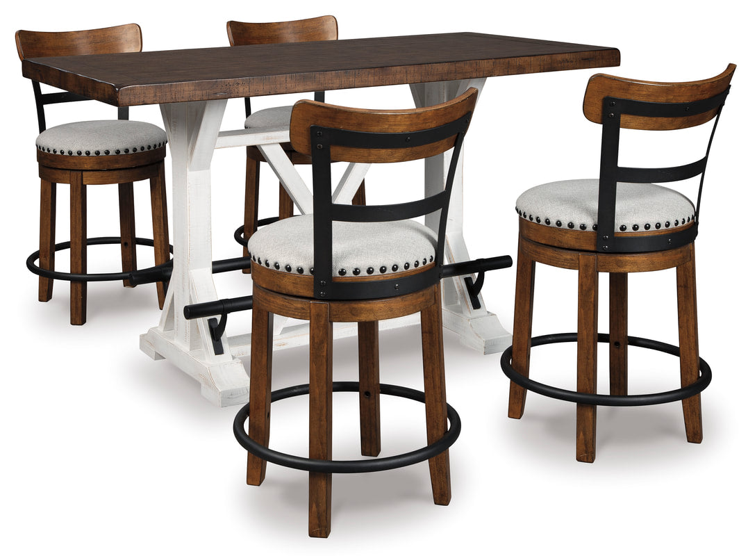 5pcs D546-424 Brown Dining Set