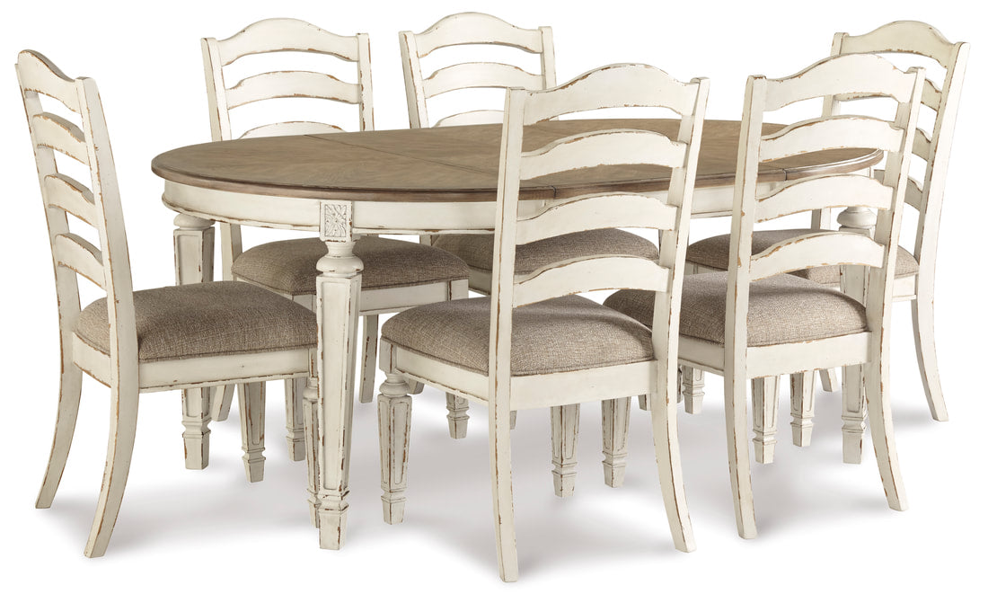 7pcs D743 White Dining Set
