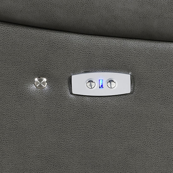 S8787 Sonic LED Grey Power Reclining Sectional