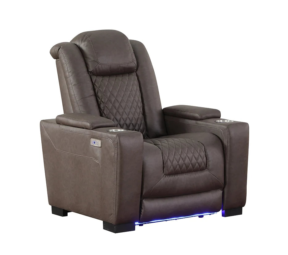 3pcs S9303 Ash Brown Power Reclining Set