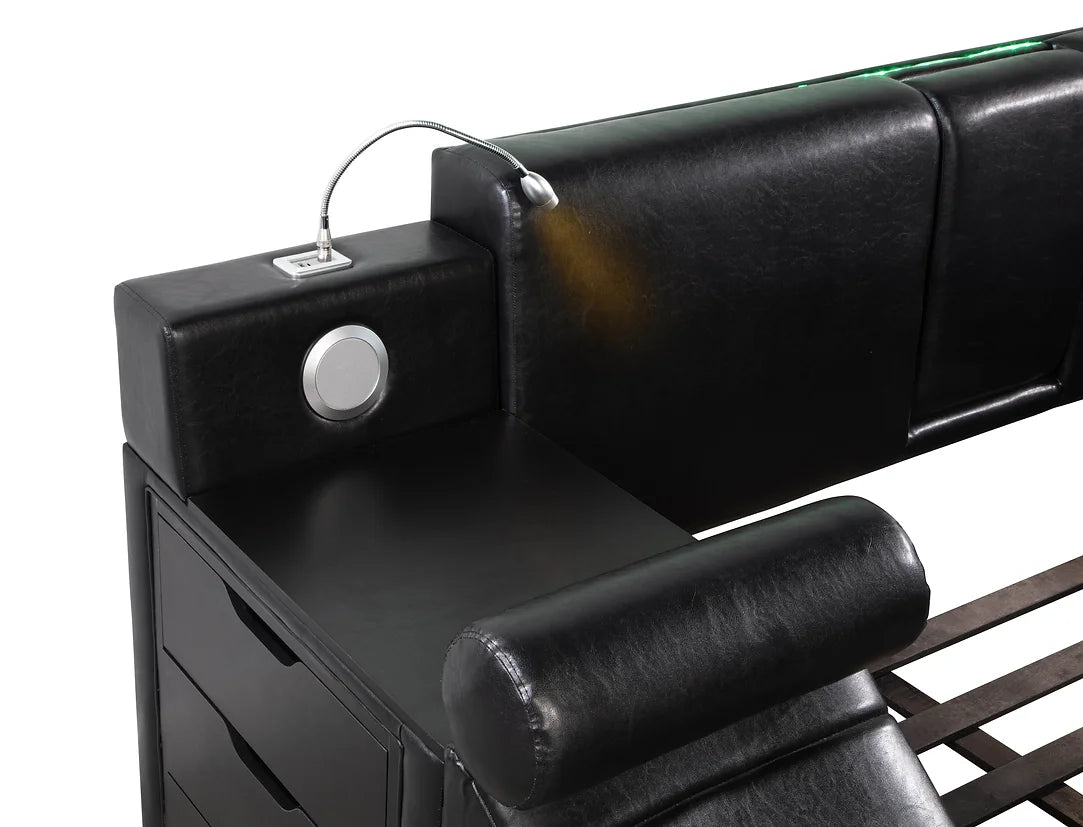 Apollo Black Storage Platform Bed Frame