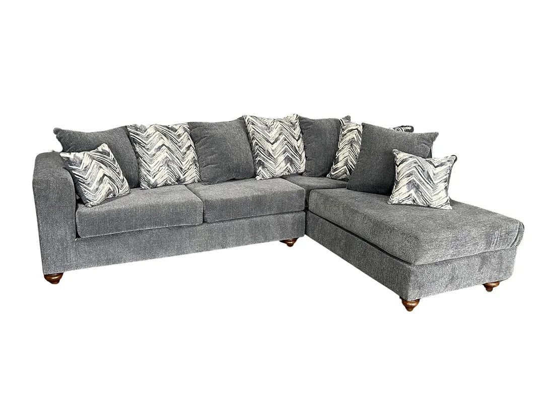 S305 Zander Grey Fabric Sectional