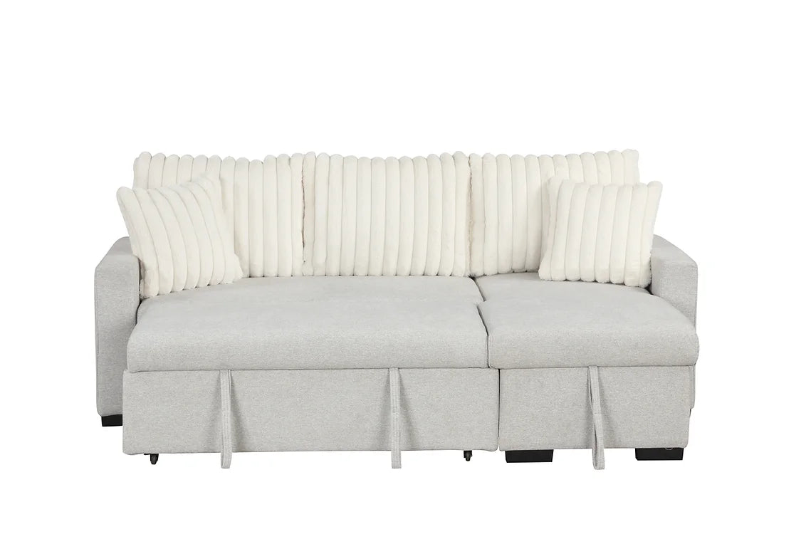 S8670 Nori Beige Sectional with Pullout Bed