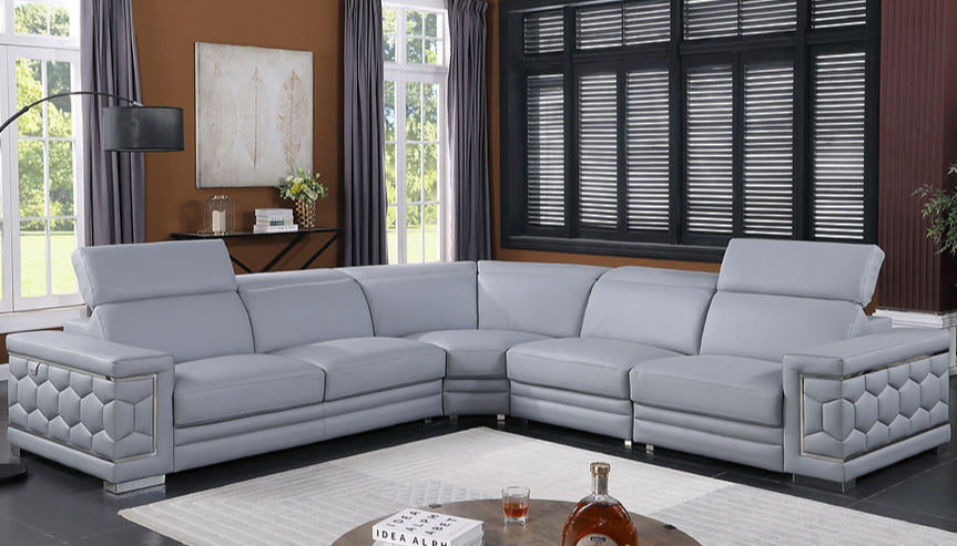 MI-1255 Favo Light Blue Sectional 4 Pieces