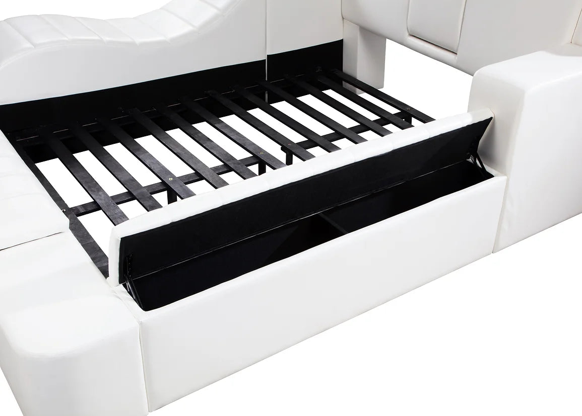 Apollo White Storage Platform Bed Frame