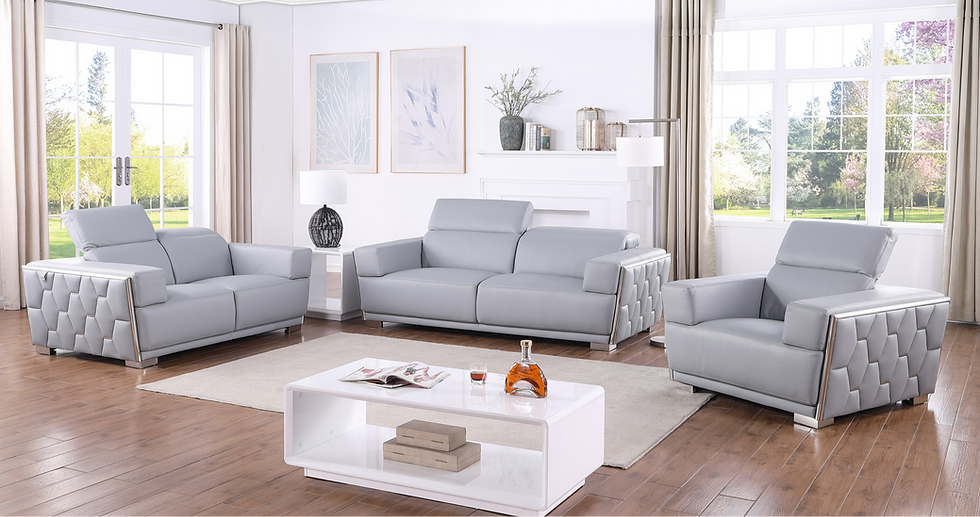 MI-1245 Hexor Light Blue Sofá & Loveseat Optional Add Chair