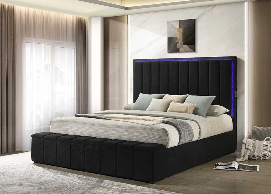Florence Black LED Storage Bed Frame