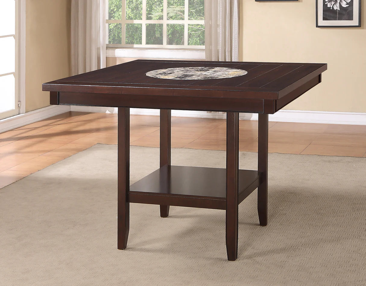 6pcs Fulton Espresso Counter Height Dining Set