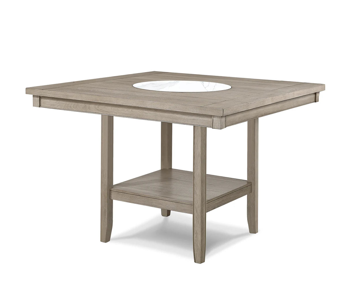 6pcs Fulton White Oak Counter Height Dining Set