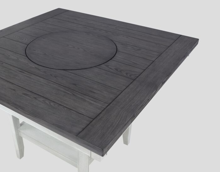 6pcs Fulton Chalk Grey Counter Height Dining Set