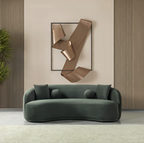 Bonita Green Velvet Sofa 91