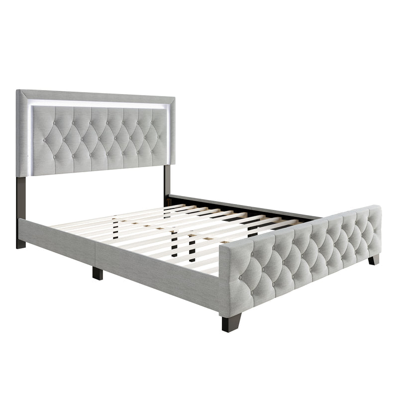 HH240 Grey Platform Bed Frame
