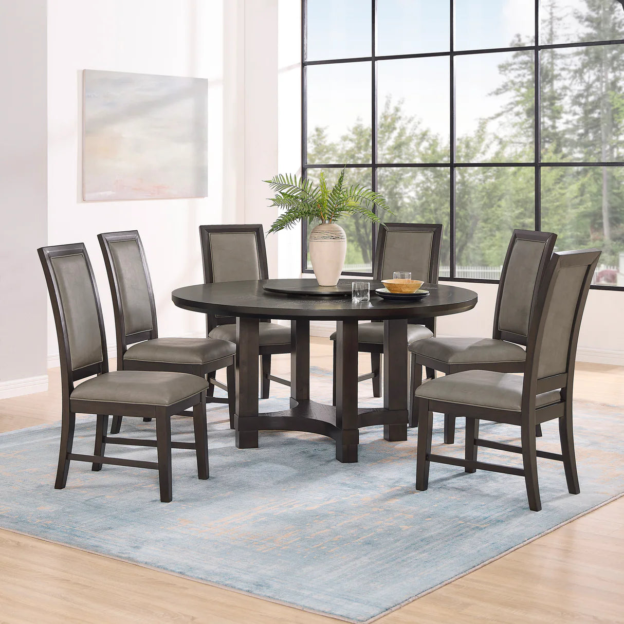 2070-5P Jeffries Brown Dining Set