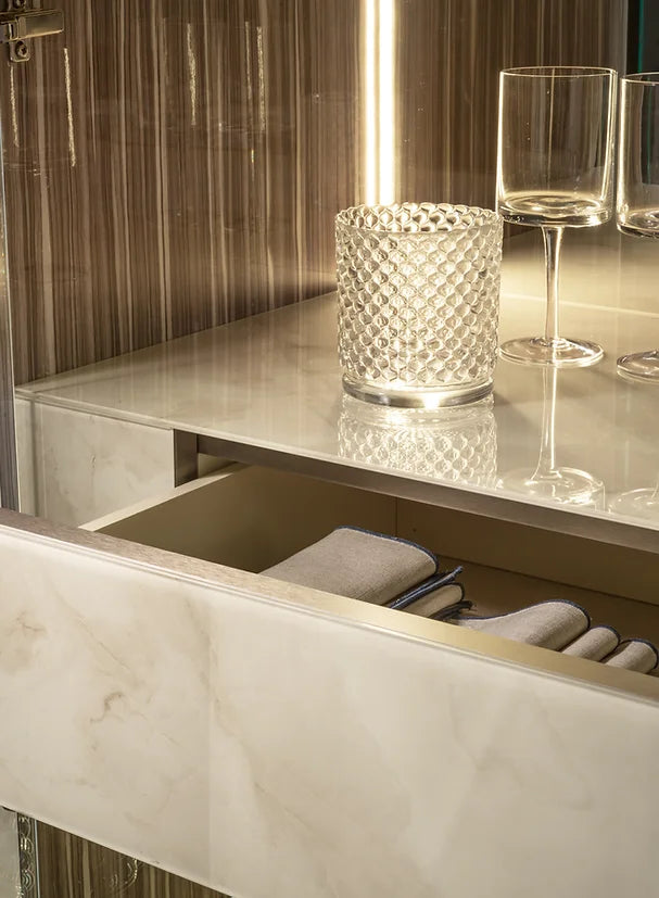 5pcs Luce Luxury Cream Italian Bedroom Set