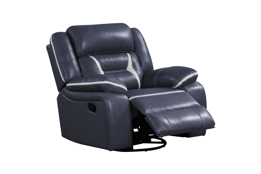 3pcs Luka Blue Palomino Oversized Reclining Set