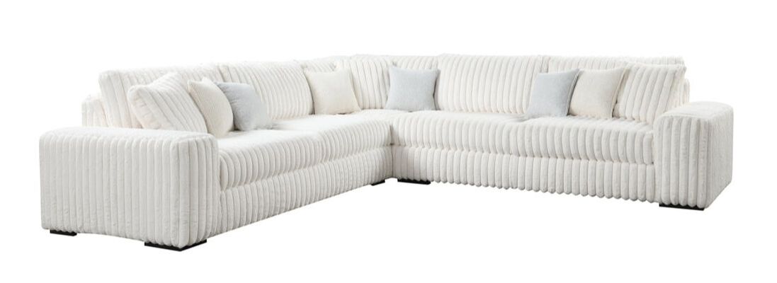 Marshmallow Beige Fabric Oversized Sectional