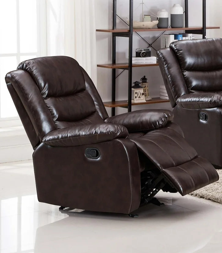 3pcs Miami Brown Reclining Sofa Set