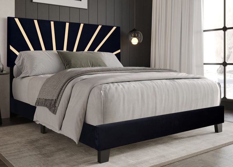 Nico Black Velvet Bed Frame