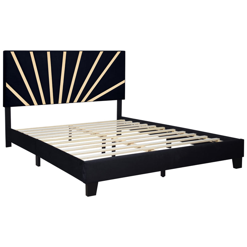 Nico Black Velvet Bed Frame