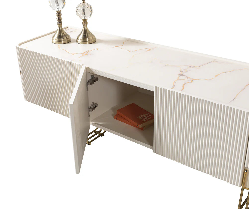 Santana Ivory TV Stand