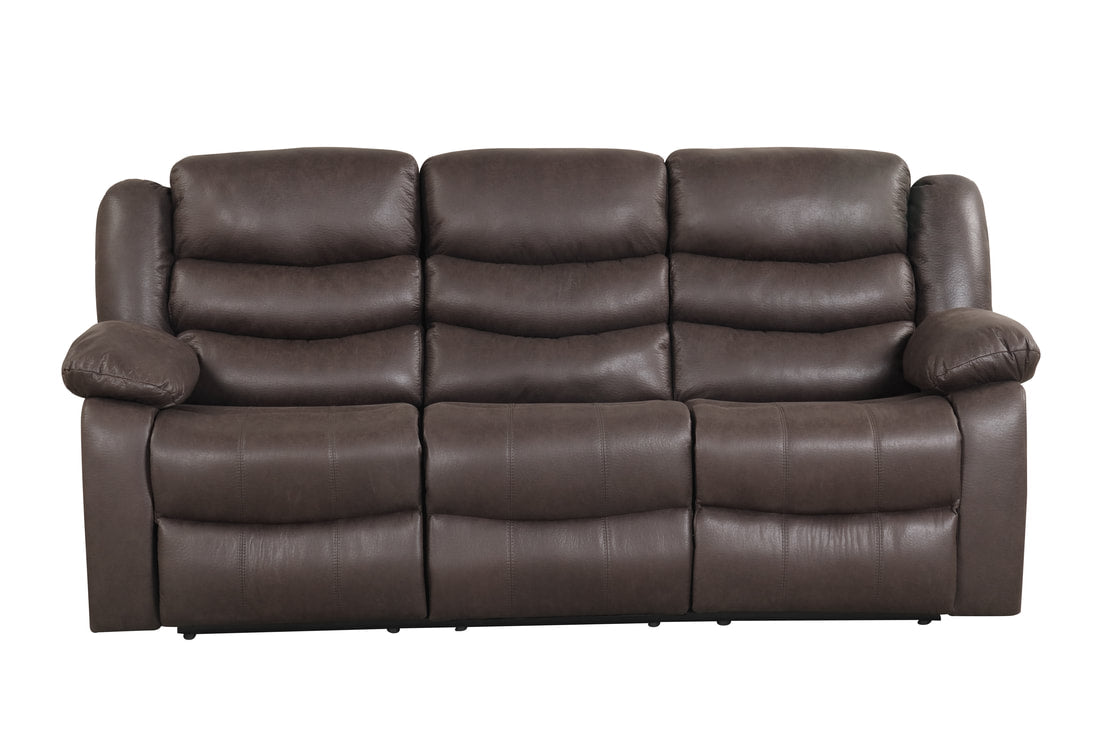 3pcs Brown Palomino Fabric Reclining Sofa Set