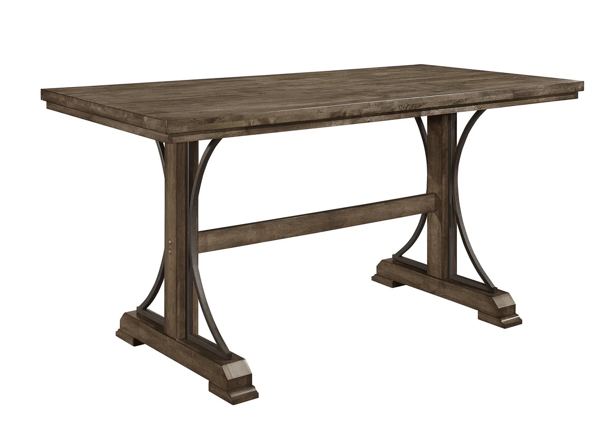6pcs Quincy Wood Finish Counter Height Dining Set