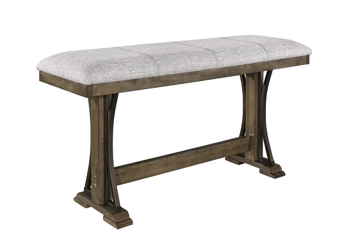 6pcs Quincy Wood Finish Counter Height Dining Set