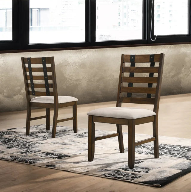 7pcs Chicago Wood Finish Dining Set