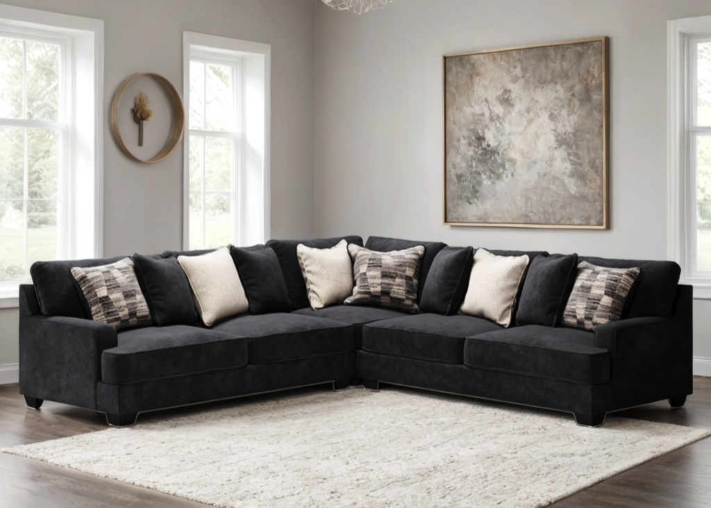 Ashley 596-03 Charcoal Oversized Sectional