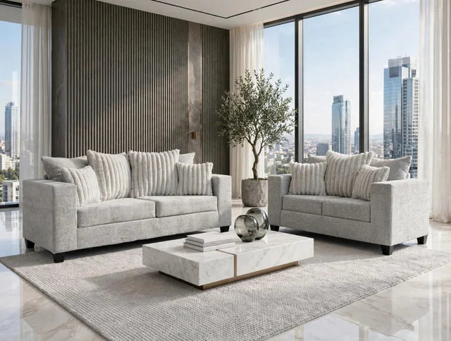 410 GRAY Sofa and Loveseat Set