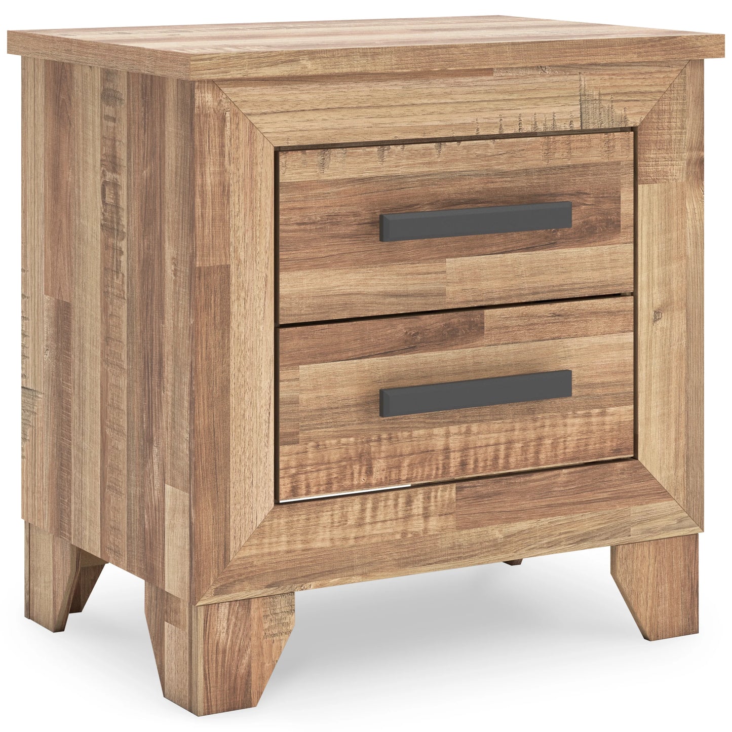 5pcs Ashley B4802 Warm Brown Wood Finish Bedroom Set