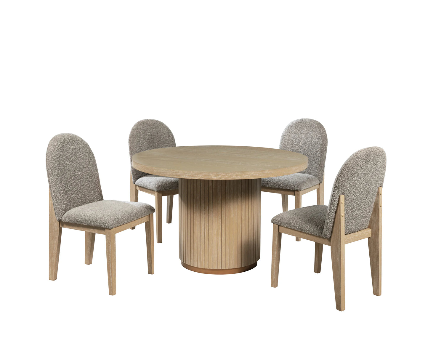 5pcs D400 Light Oak Dining Set