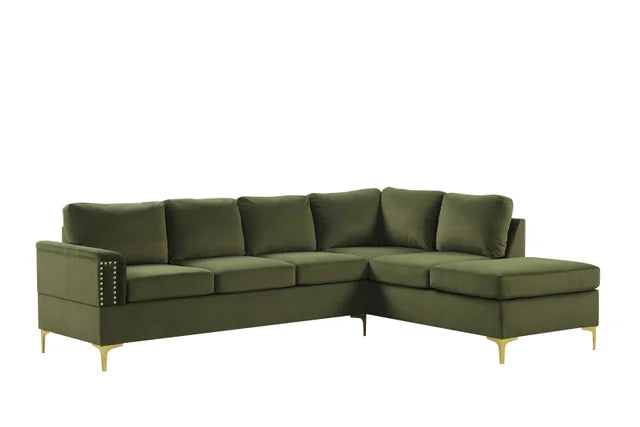 Vogue2 Olive Velvet Sectional
