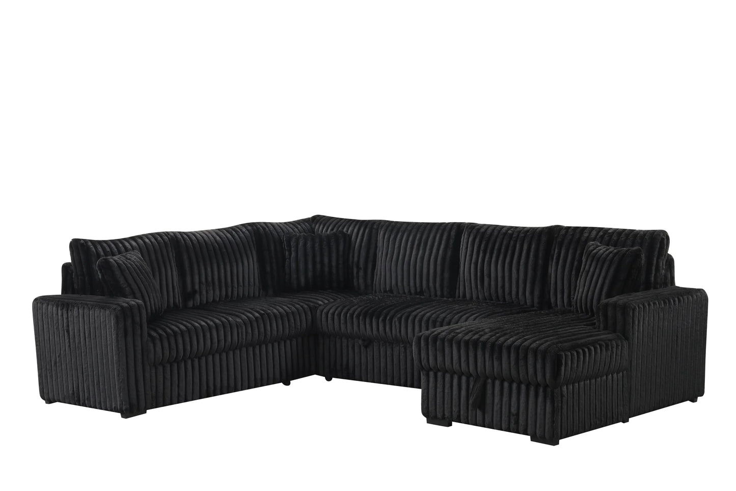 Sonic Black Sectional With Pull-Out Bed