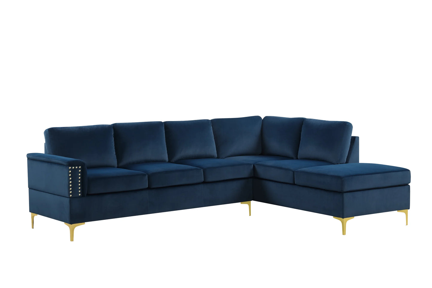 Vogue2 Navy Blue Velvet Sectional
