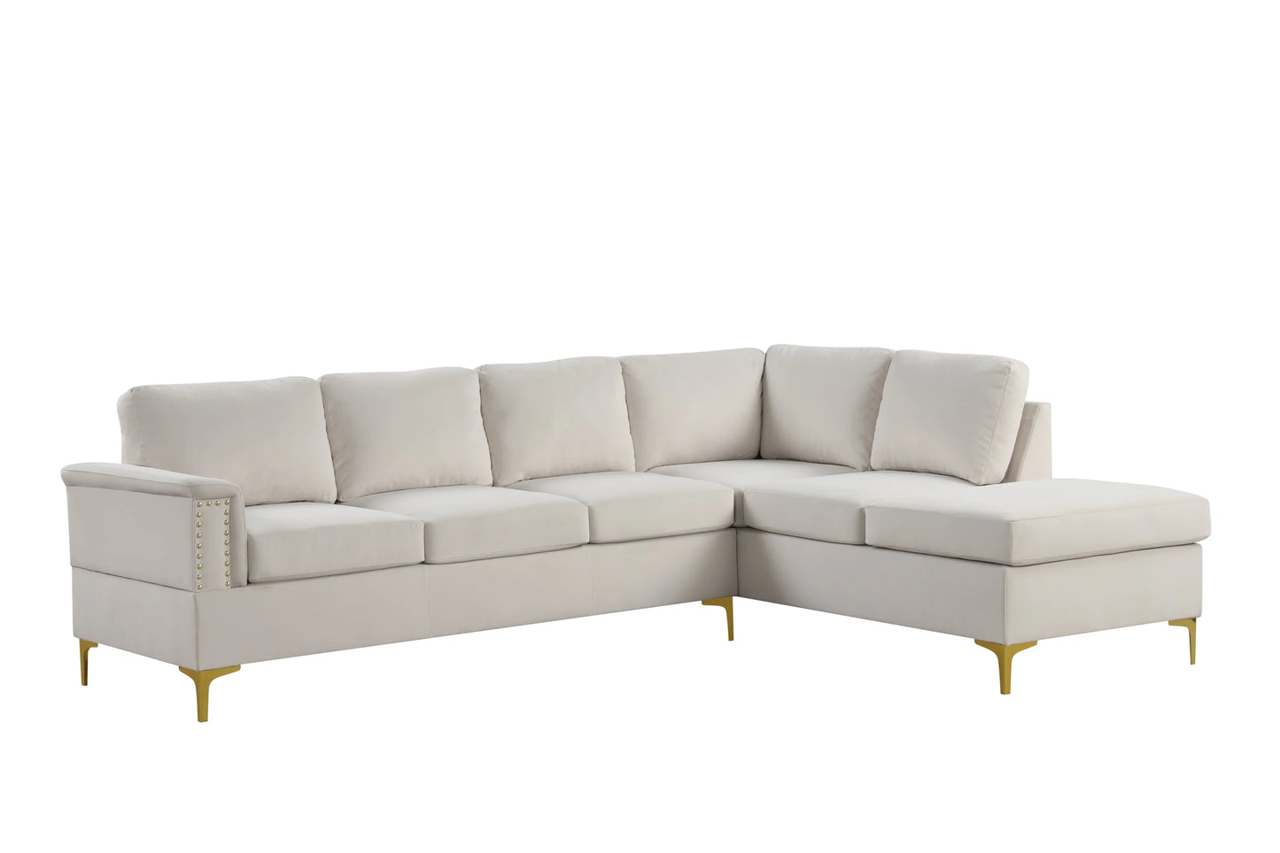 Vogue2 Cream Velvet Sectional