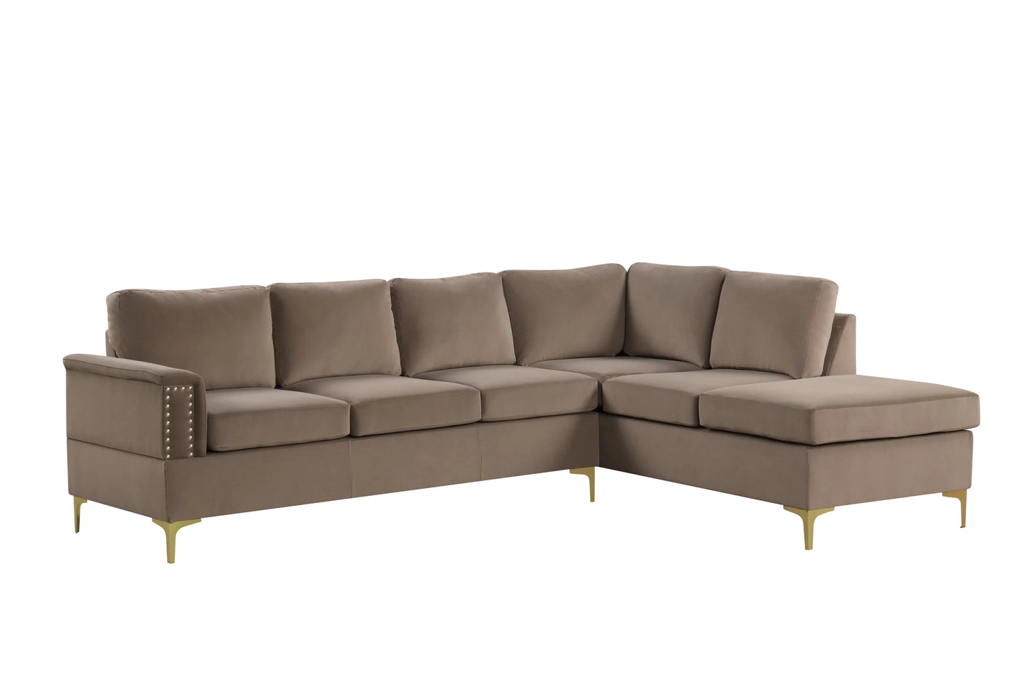 Vogue2 Latte Velvet Sectional