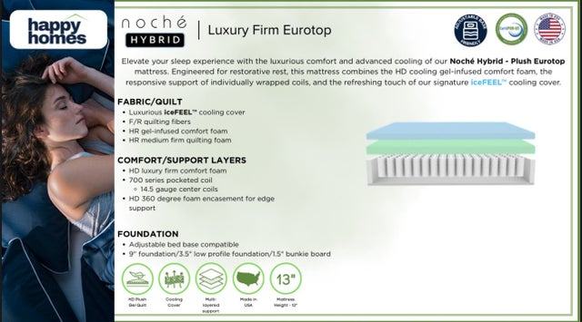 NOCHE LUXURY FIRM 13" HYBRID
