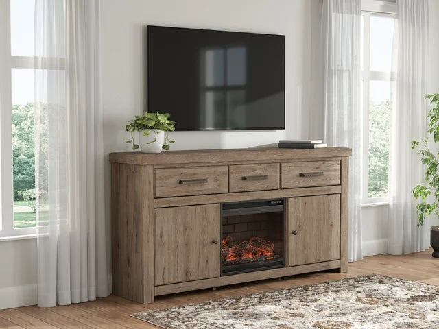 W2844-268 - TV Stand w/Fireplace 72"L