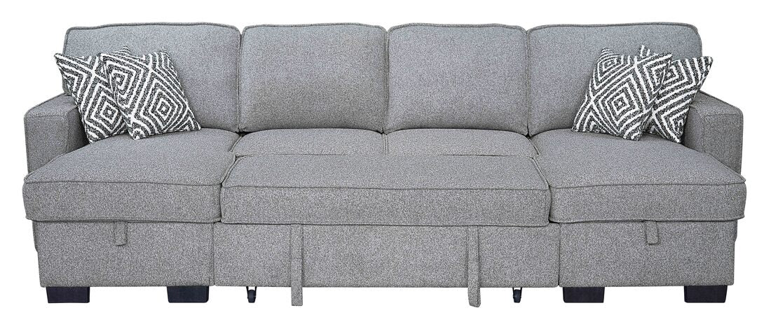Sahara Gray Double Storage Chaise Sectional